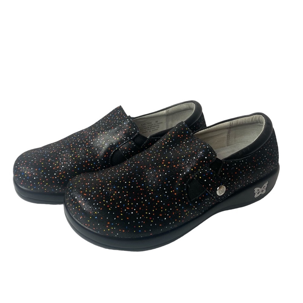 Alegria womens Payton sprinkles slip on shoes leather size US 8/ EU 38
